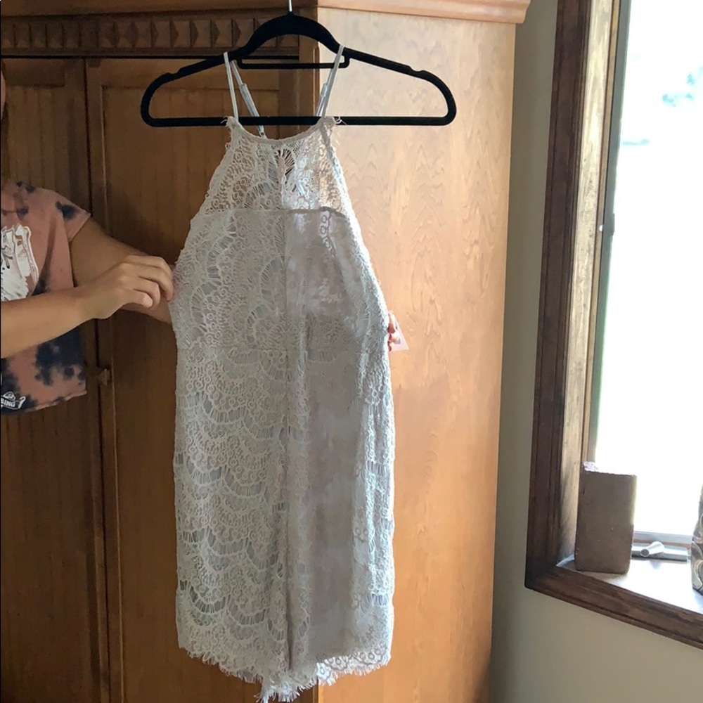 NWT Free People Lace High Neck Mini Dress